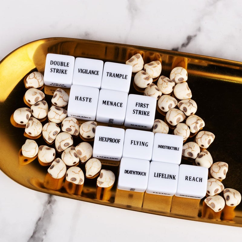 LAMJAM 48 Pieces Abilities Keywords Counter Dice Plus One MTG Dice Counters Set Creature +1 Tokens for MTG, TCG, Magic Card Games Accessories - Image 5